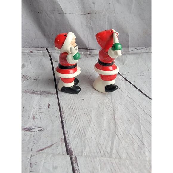 1950s Vintage Salt Pepper Shakers NAPCO Santa & Mrs. Claus Bell Ringers - Picture 7 of 14